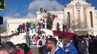 Pioneer Valley and Santa Maria High School students walk out in protest of ICE