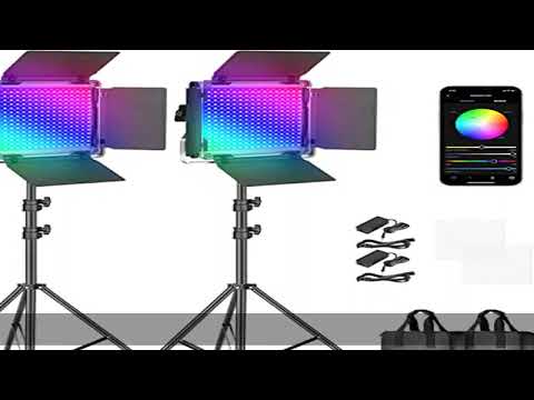 Neewer 2 Packs 660 PRO RGB LED Video Light With App Control Stand Kit ...