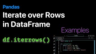 How to iterate over rows in a Pandas DataFrame - Examples | ProgramGuru.org