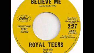ROYAL TEENS - Believe Me / Little Cricket - Capital 4261 - 8/59