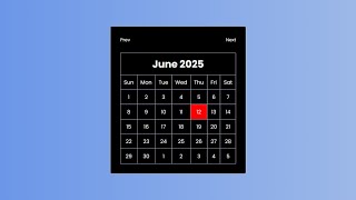 How to create a Calendar with JavaScript & HTML CSS | HTML CSS JavaScript Calendar @raselcoder