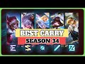 Best Heroes For Solo Carrying (Season 34) | Mobile Legends