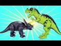 Walking Dinos T-rex and Triceratops - Fun Dinosaurs Toys For Kids