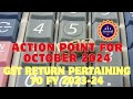 Action Point for October 2024 GST Return Pertaining @gstnarayanshort @incometaxwallah