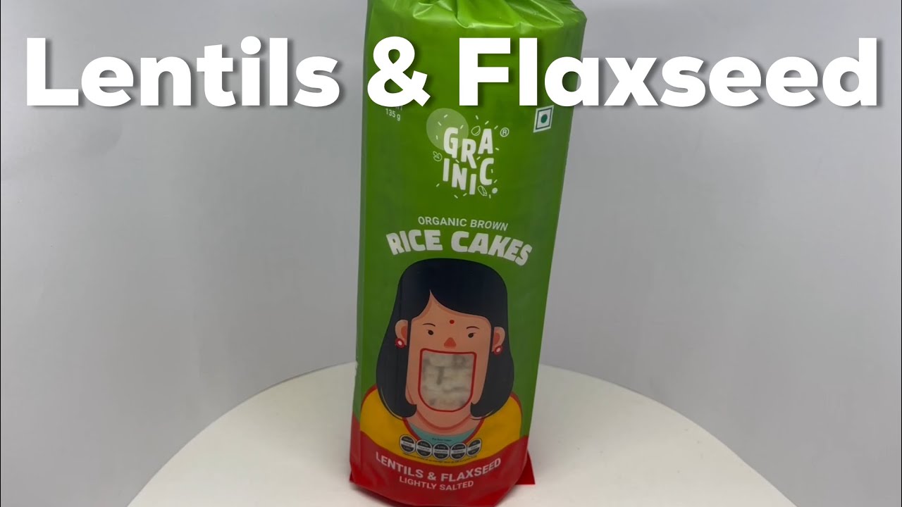 Grainic Organic Brown Rice Cakes Lentils & Flaxseed