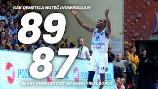 KSK QEMETICA NOTEĆ INOWROCŁAW - BEARS UNIWERSYTET GDAŃSKI TREFL SOPOT | 22.12.2024