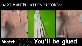 Analysis and drafting of a Dart manipulated dress.