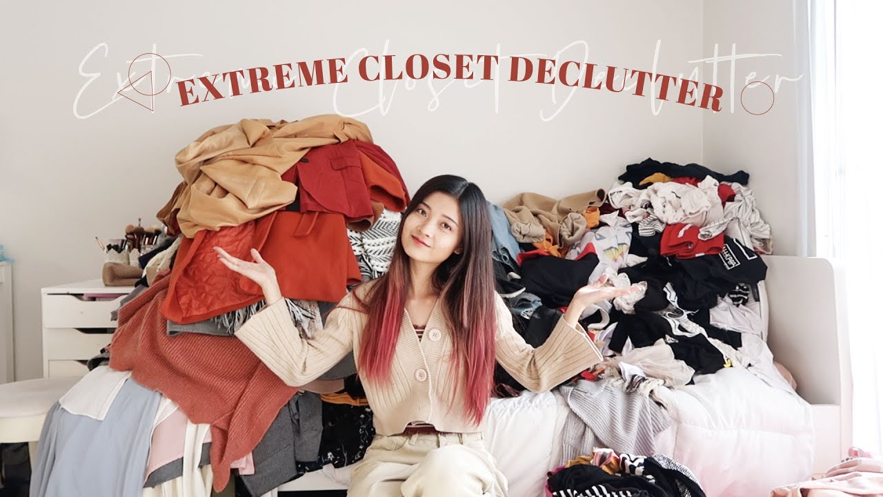 Extreme Closet Declutter Closet Tour Youtube