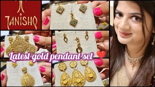 Tanishq gold pendant set designs with price | gold pendant | tanishq jewellery