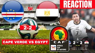 Cape Verde vs Egypt 2-2 Live Africa Cup Nations AFCON Football Match Score Highlights Pharaohs