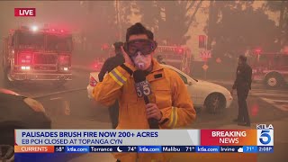 Palisades Fire causing gridlock along Pacific Coast Highway as residents flee