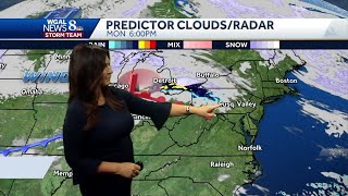 Rain, snow showers possible Monday night for parts of Pa.