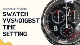 Swatch watch YVS401GBST | TIME SETTING TUTORIAL | #swatch #watchservicebd