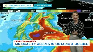 Here's the air quality outlook across the country | CANADA WILDFIRES
