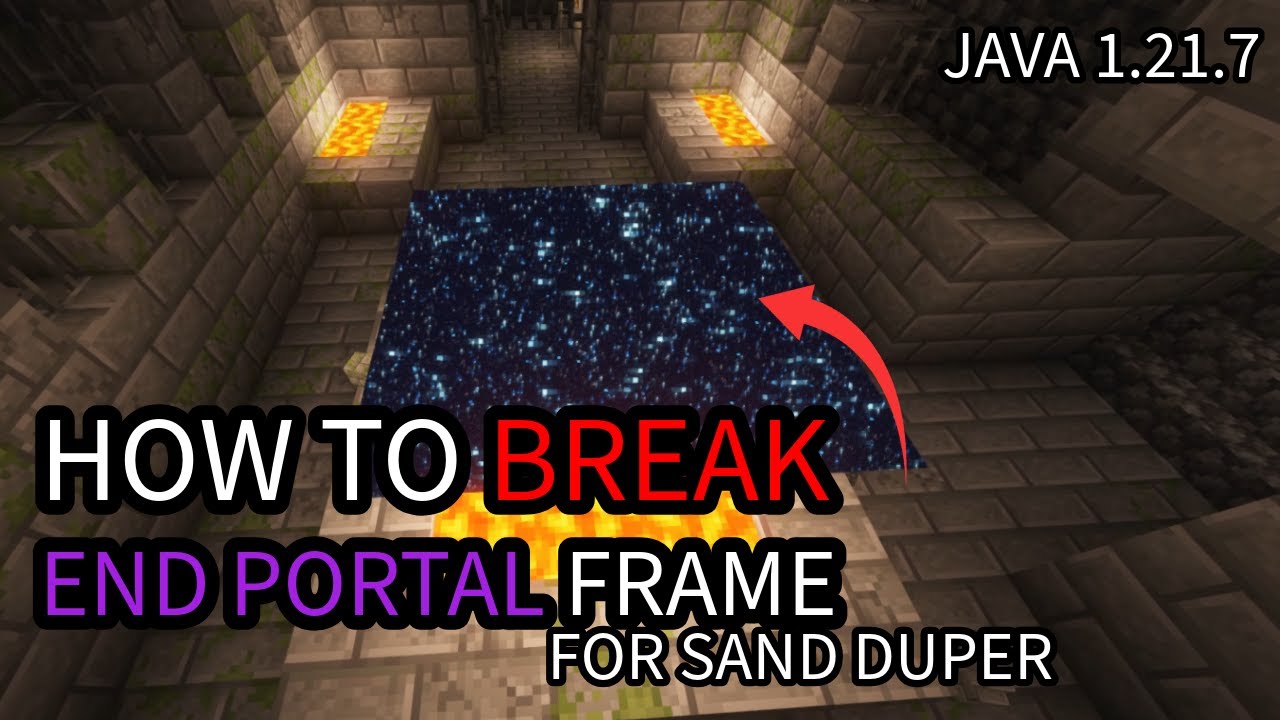How To Break End Portal Frame Minecraft 1 21 7 Java Youtube