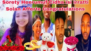 Sorety Heerumuf Cidha isi irratti Solan Afferte Congratulations