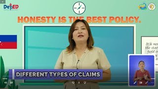 SHS Reading and Writing Skills Lesson 3: Types of Claims
