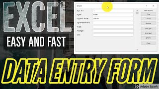 Microsoft EXCEL: how to create excel data entry form( no VBA) in 5 MINUTES | Easy Tips and Tricks