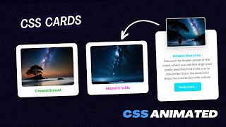 CSS Animated Responsive Cards Hover Effects | Html & CSS Only