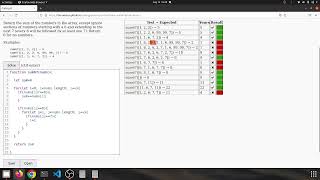 Codingjs (Codingbat) Array-2 --sum67 Javascript solution