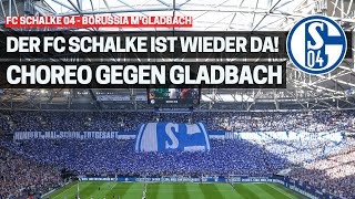 FC Schalke 04: CHOREO der NORDKURVE GELSENKIRCHEN gegen Gladbach (13.08.2022)