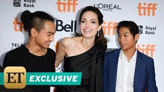 EXCLUSIVE: Angelina Jolie Adorably Reveals Why Her Kids Were Laughing Before TIFF Red Carpet