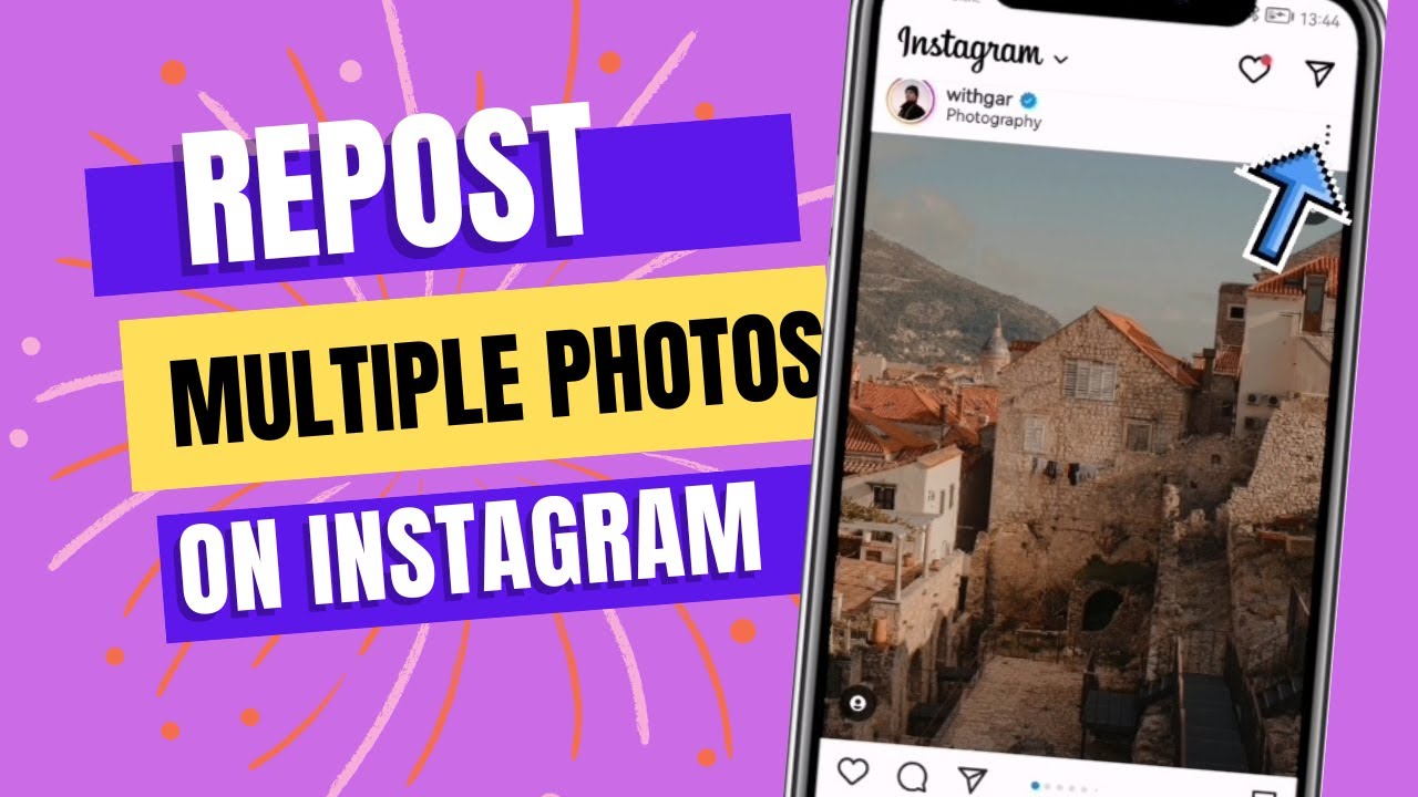 How To Repost Multiple Photos On Instagram - YouTube