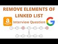 Remove Linked List Elements iterative and recursive approach leetcode 203 Amazon interview question