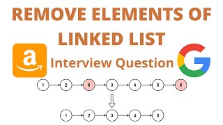 Remove Linked List Elements iterative and recursive approach leetcode 203 Amazon interview question