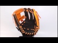 44 Pro Custom Baseball Glove Signature Series Black White Orange I web