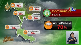 เตือนทั่วไทย รับมือฝนตกหนัก กทม.มีฝน 70% - นาทีชีวิต เจ้าของพยายามช่วยหมาตกฝายน้ำล้น