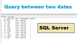 SQL tutorial| Query between two dates in sqlserver
