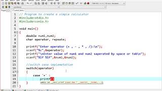 25. How to implement Switch Case in C Programming || Create simple Calculator using Switch Case