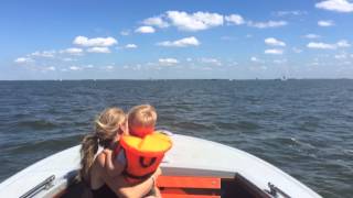 Coronet Playmate with Volvo Penta AQ170  at full speed on Markermeer