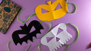 Halloween paper masks fast DIY [Paper Cutting Design🎃easy]