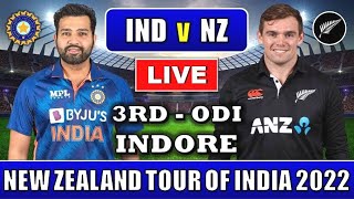 🔴Live: IND Vs NZ 3rd ODI, Indore | Live Scores & Commentary | India Vs New Zealand Live