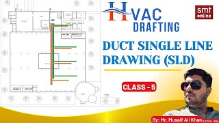 Duct single line drawing (SLD) - HVAC DRAFTING CLASS 5