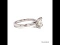 platinum certified 1.69ct princess cut diamond solitaire engagement ring