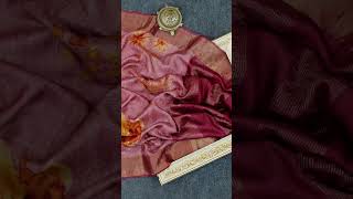 Printed Tussar silk banarasi handloom silk saree || Silk Kothi #silksarees