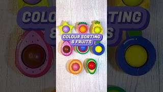 Colour \u0026 Fruits Sorting Game for Toddlers | Educational Activities for Toddlers #shorts