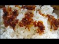 Indonesian breakfast | Sarapan makan nasi ikan teri sambal