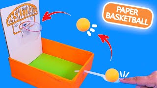Paper Mini Basketball - DIY. Easy paper crafts. Easy Cardboard Game  - Tutorial