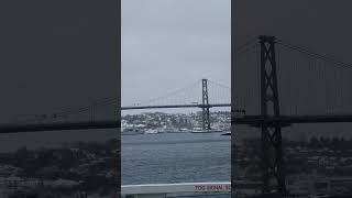 Halifax to Dartmouth in Ferry ⛴️  #travel #snow #ferryboat #halifax #winter #canada