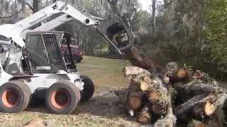 Loading Trailer with Bobcat A300