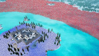 1,000,000 Jedi vs WW2 Island Castle SIEGE in UEBS 2 - NEW