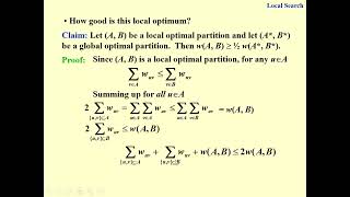 44 Local Search (Maximum Cut)