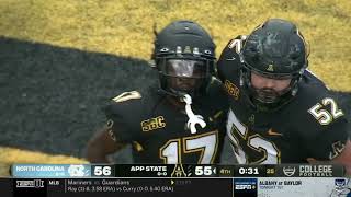 one of the craziest 4th quarters in College Football history (UNC vs. App State ending)