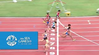 Athletics Women's 100m Finals  (Day 4 afternoon) | 28th SEA Games Singapore 2015