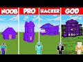 PORTAL BASE HOUSE BUILD CHALLENGE - Minecraft Battle: NOOB vs PRO vs HACKER vs GOD / Animation