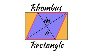 How to draw rhombus in a rectangle using Euclid geometry...... #geometry #math